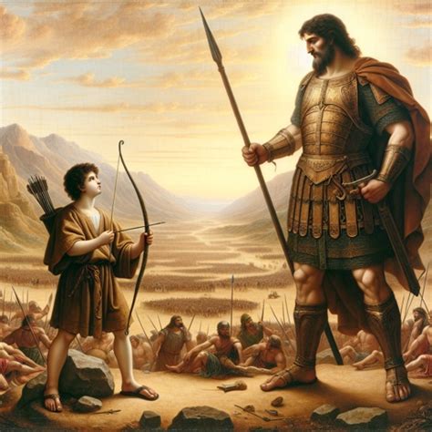 david  goliath bible art