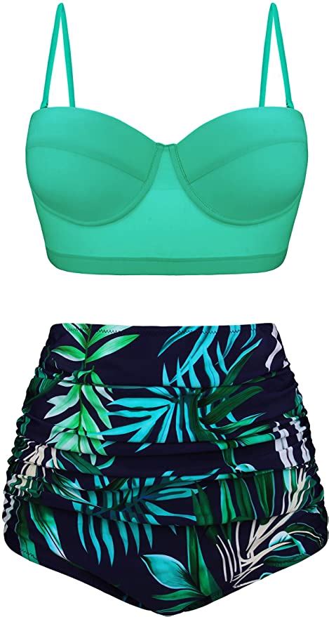 Angerella Women Vintage Polka Dot High Waisted Bathing Suits Bikini Set Artofit