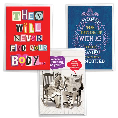 Fun Couples Funny Anniversary Variety Pack Of 3 Cards