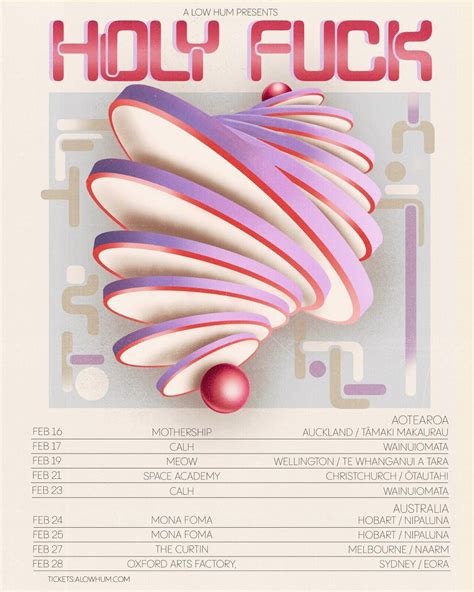 Holy Fuck Nz Au Tour A Low Hum