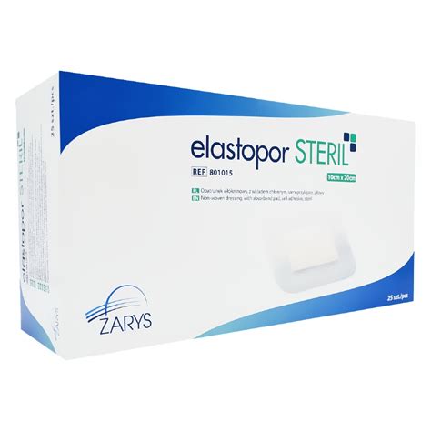 Elastopor Steril 10 cm x 20 cm Opatrunek z wkładem chłonnym jałowy 25