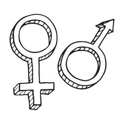 Male Female Sex Symbols Royalty Free Vector Image