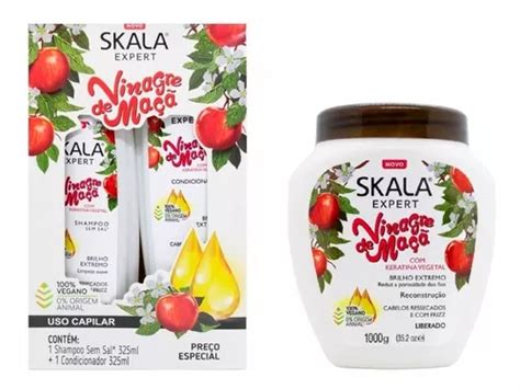 Kit Vinagre De Maca Shampoo Enjuague Crema En Skala Tpo Mercadolibre