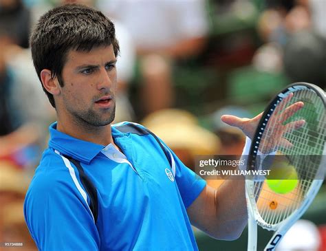 Novak Djokovic Of Serbia Hits A Backhand Return On The Way To Victory News Photo Getty Images