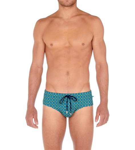 Slip De Bain Hom Miramar Turquoise Print Lingerie Sipp