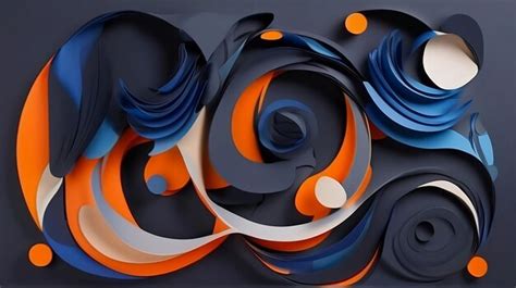 Premium Photo | Black and orange abstract design with iridescent and ...