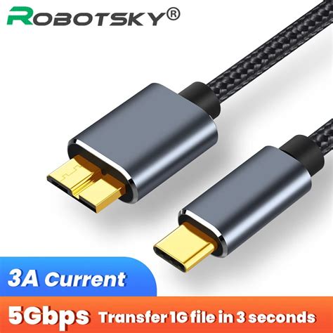 Кабель с разъемом USB Type-C на Micro B 3,0, 5 Гбит/с | AliExpress