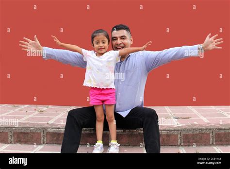 Divorced Single Dad Plays With His Year Old Brunette Latina Daughter They Cuddle And Show