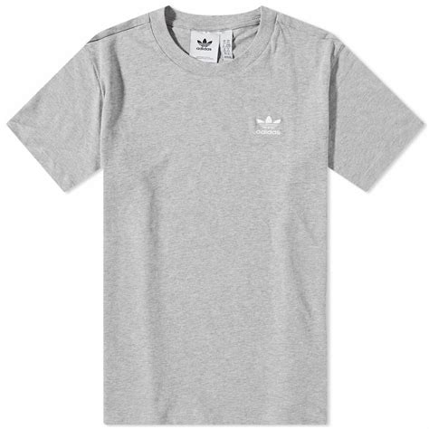 Adidas Mens Essential T Shirt In Medium Grey Heather Adidas