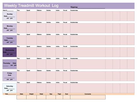 Workout Charts - 10 Free PDF Printables | Printablee