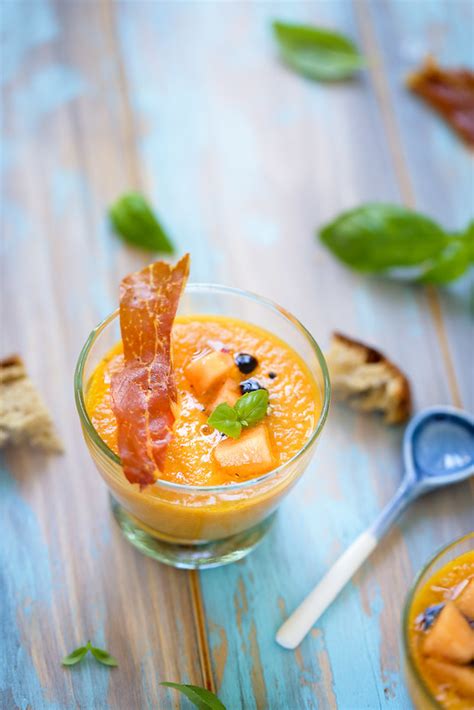 Soupe Froide De Melon Chips De Jambon Un D Jeuner De Soleil