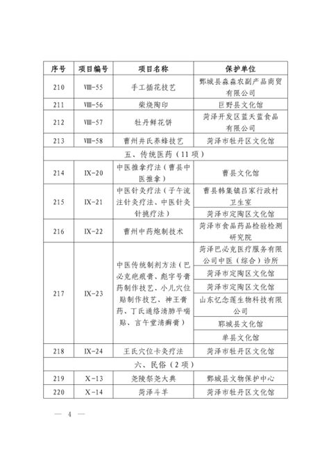 菏泽市第七批市级非物质文化遗产代表性项目名录公布旅游传统网站