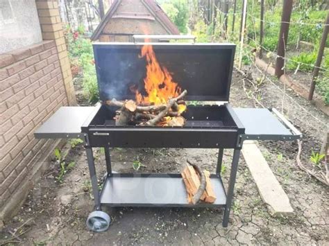 Гриль-Мангал Gratar "MAH 303". Сталь 3мм. Полка, колеса, крышка, новый ...