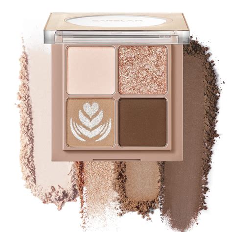 CARSLAN 4 Color Eyeshadow Palette Nude Neutral Matte Shimmer Contour Palette For Travel 01