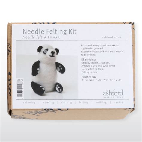 Needle Felting Kit Panda Ashford Wheels And Looms