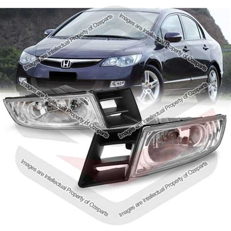 Full Set Fog Light Spot Driving Lamp KIT For Honda Civic Sedan FD S1