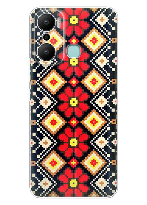 Infinix Hot Play силіконовий чохол з українськими візерунками