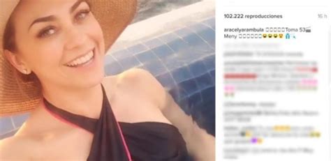 Aracely Arámbula muestra su bikini en un vídeo
