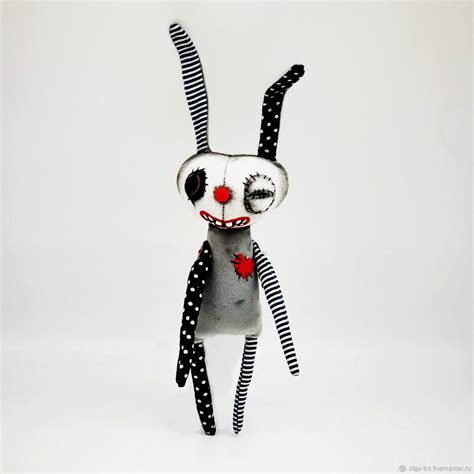 Чердачная кукла Заяц текстильный Чердачный монстр Сreepy doll Кролик в ...