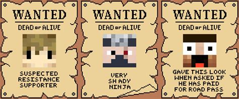 Cubfans Wanted Posters Pixel Art Rhermitcraft