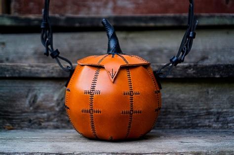 Сумка «Тыква для Хэллоуин» - Выкройки изделий из кожи