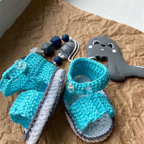 Пинетки голубые в интернет-магазине на Ярмарке Мастеров | Сандалии ...