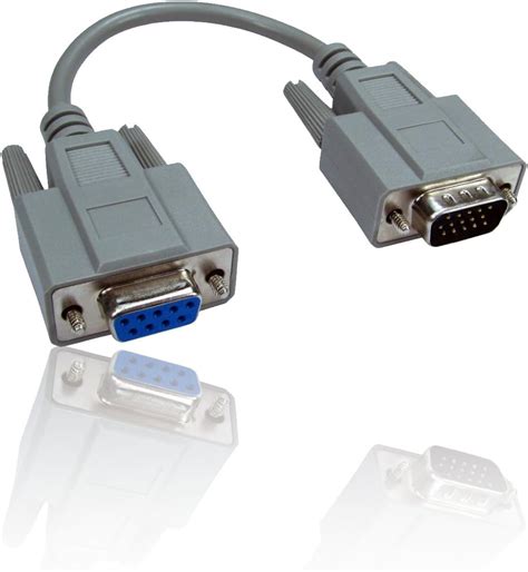 Cdl Micro 21 Cm Vga Adapter Db9 Buchse Auf Hd15 Pin Stecker Kabel Adapter Konverter Amazonde