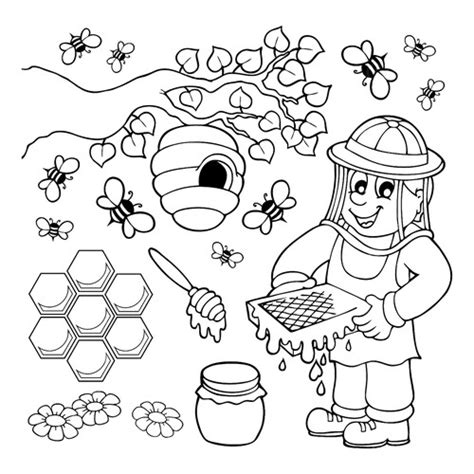 Раскраска Пчеловод | распечатать раскраски для детей