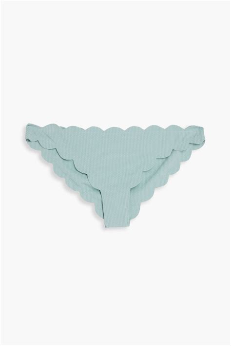 Marysia Antibes Scalloped Seersucker Bikini Briefs The Outnet