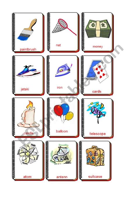12 vocabulary flashcards - ESL worksheet by Magalie B.