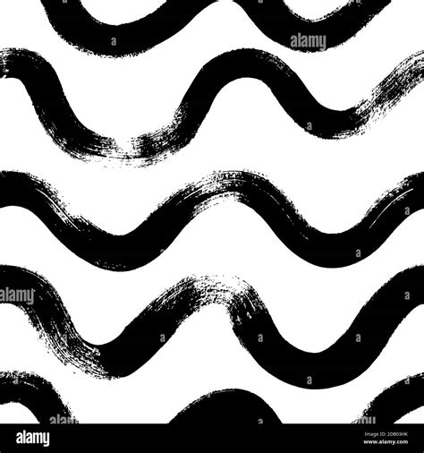 Hand Drawing Wavy Line Marker Stock Vector Images Alamy
