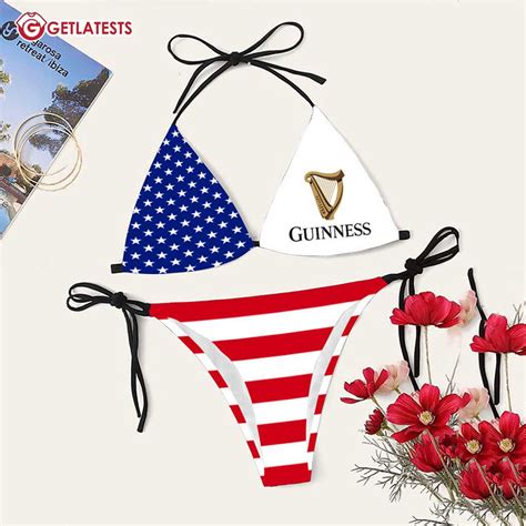 Guinness American Flag Th Of July Bikini Set