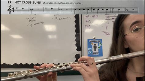 Essential Elements Flute Song 17 Hot Cross Buns YouTube