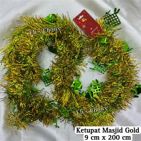 Jual 2 METER SLINGER LEBARAN IDUL FITRI DEKORASI TINSEL RAMADHAN