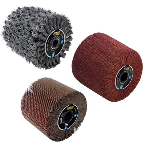 Pack de 3 Brosses métal torsadé fibre synthétique lamelles