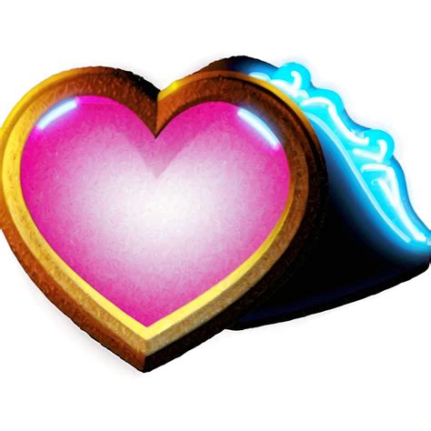 Neon Pink Heart Drawing Png Qbi Png Image