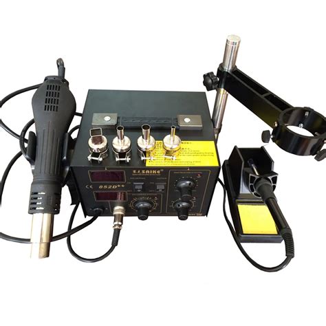 Aliexpress Buy D Rework Solder Station Hot Air Heat Gun Soldering Iron In V