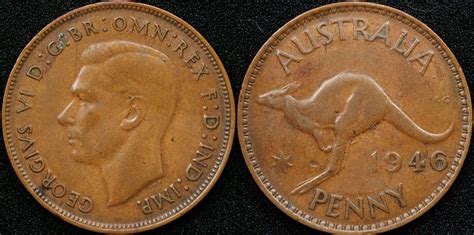 Australia 1946 Penny Very Fine Top End Coins