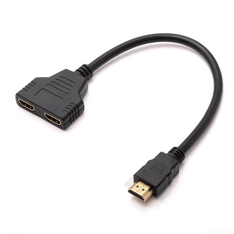 Aliexpress.com : Buy HDMI Splitter Cable 1 Male To Dual HDMI 2 Female Y Splitter Adapter For ...