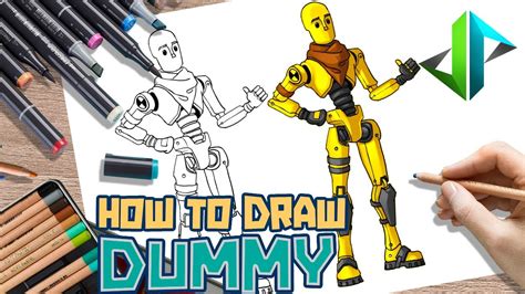 [drawpedia] How To Draw New Dummy Skin From Fortnite Step By Step