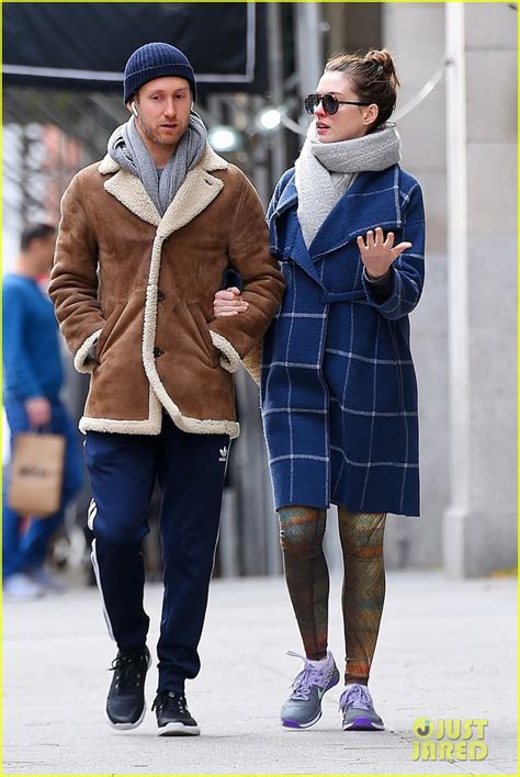 Full Sized Photo of anne hathaway husband adam shulman bundle up in nyc