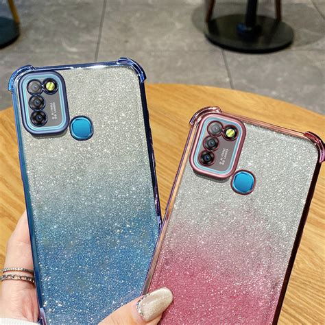 Capa Para Infinix Smart 5 Hot 9 10 11 Play 10S NFC 10 Lite X680B X689D X657C Luxo Quatro Cantos