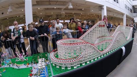 25 000 Piece White Cyclone Lego Roller Coaster Outside View Youtube