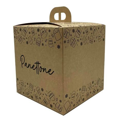 Caja Cuadrada Kraft Para Panettone Omipack