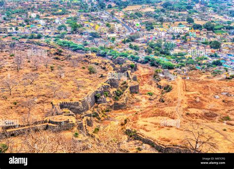 Panorama Of Devagiri Fort And Daulatabad Town India Stock Photo Alamy