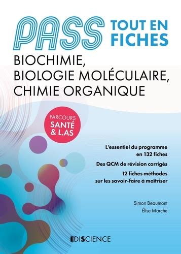 PASS Biochimie Biologie moléculaire et Chimie organique Tout en fiches