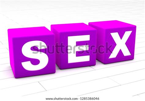D Rendered Illustration Word Sex Stock Illustration