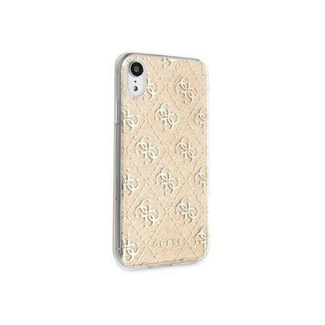 Etui Guess GUHCI61PCU4GLGO Apple iPhone XR złoty gold hard case 4G Glitter