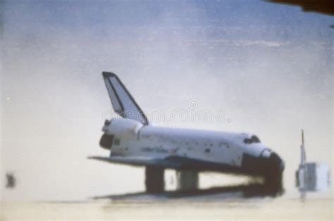 Space Shuttle Landing At Edwards Dry Lake Edwards Air Force Base Ca