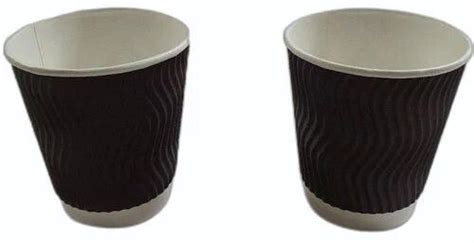 200 ML Ripple Paper Cup For Coffee Tea Feature Biodegradable